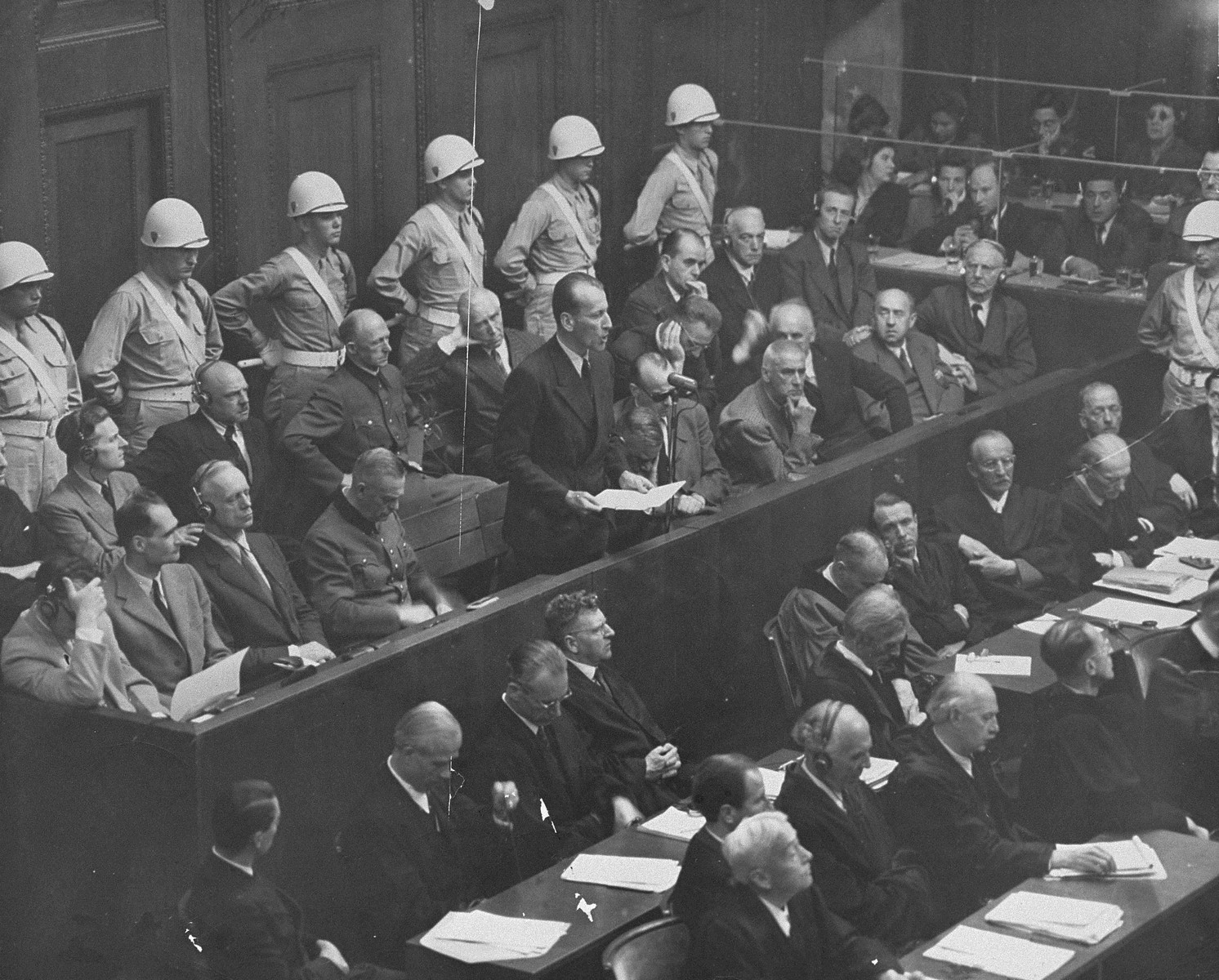 Ernst Kaltenbrunner pleading “Not Guilty” before the International Military Tribunal